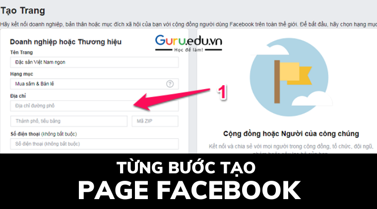 cách tạo page facebook