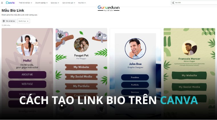 Hướng dẫn tạo link bio trên Canva chỉ với vài bước đơn giản