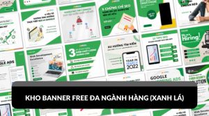 [FREE TEMPLATE] banner Canva màu xanh lá